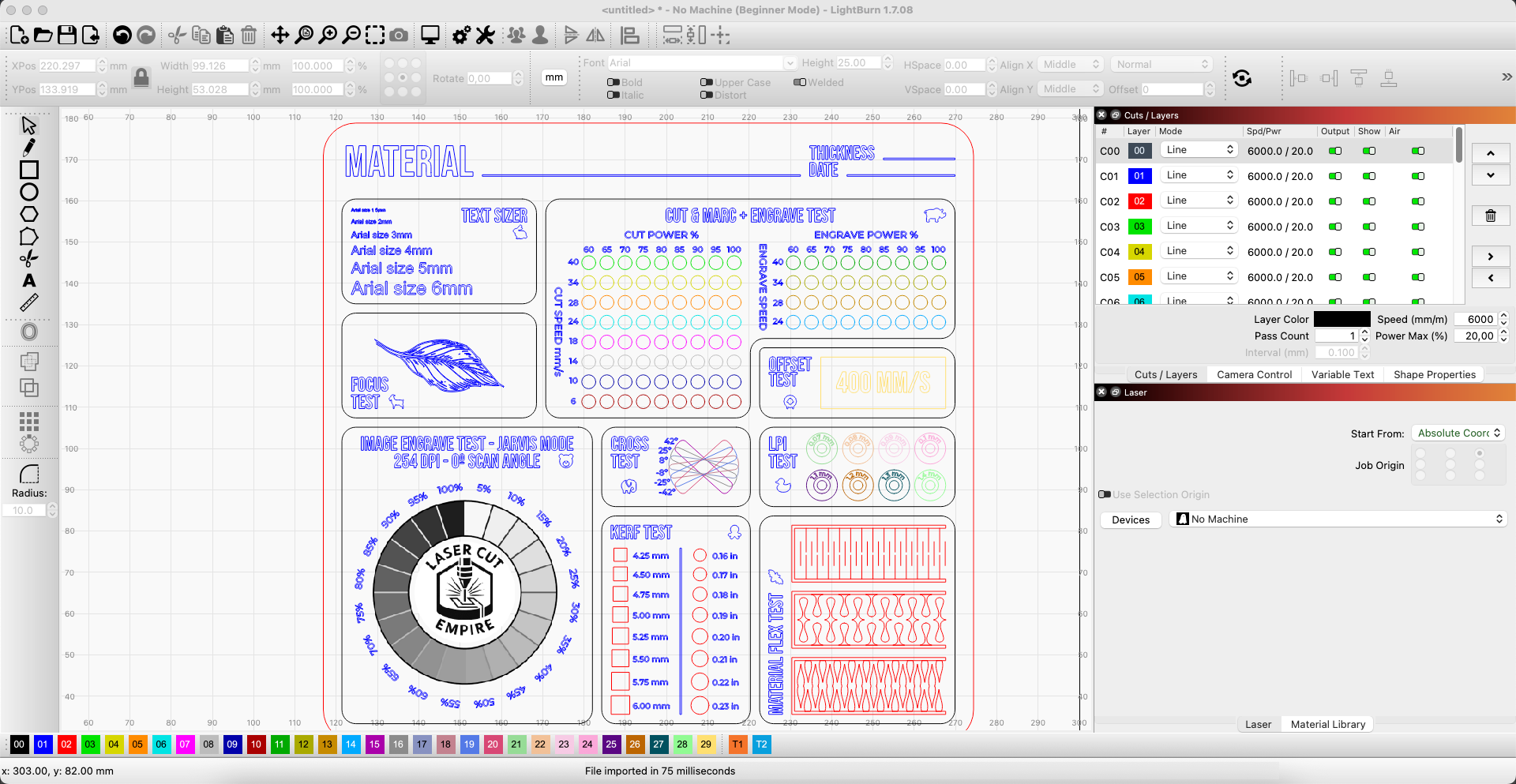 Laser Calibration Pack